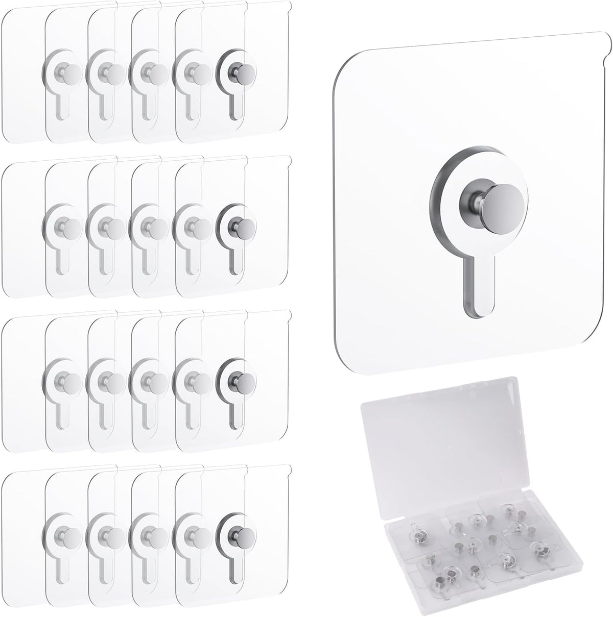 AOKWIT Adhesive Picture Hooks – Thoughtful Housewarming Gift, Transparent Heavy Duty Hooks for New Homeowners