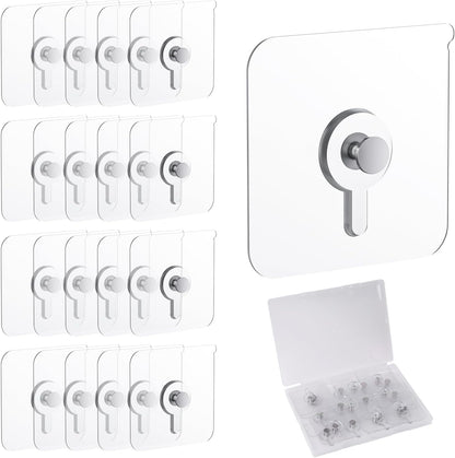 AOKWIT Adhesive Picture Hooks – Thoughtful Housewarming Gift, Transparent Heavy Duty Hooks for New Homeowners