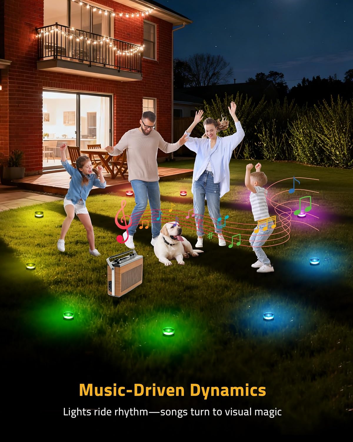 Aoycocr Christmas Pathway Lights – 50FT Outdoor Walkway with 15 RGBIC Smart LEDs for Patio and Garden