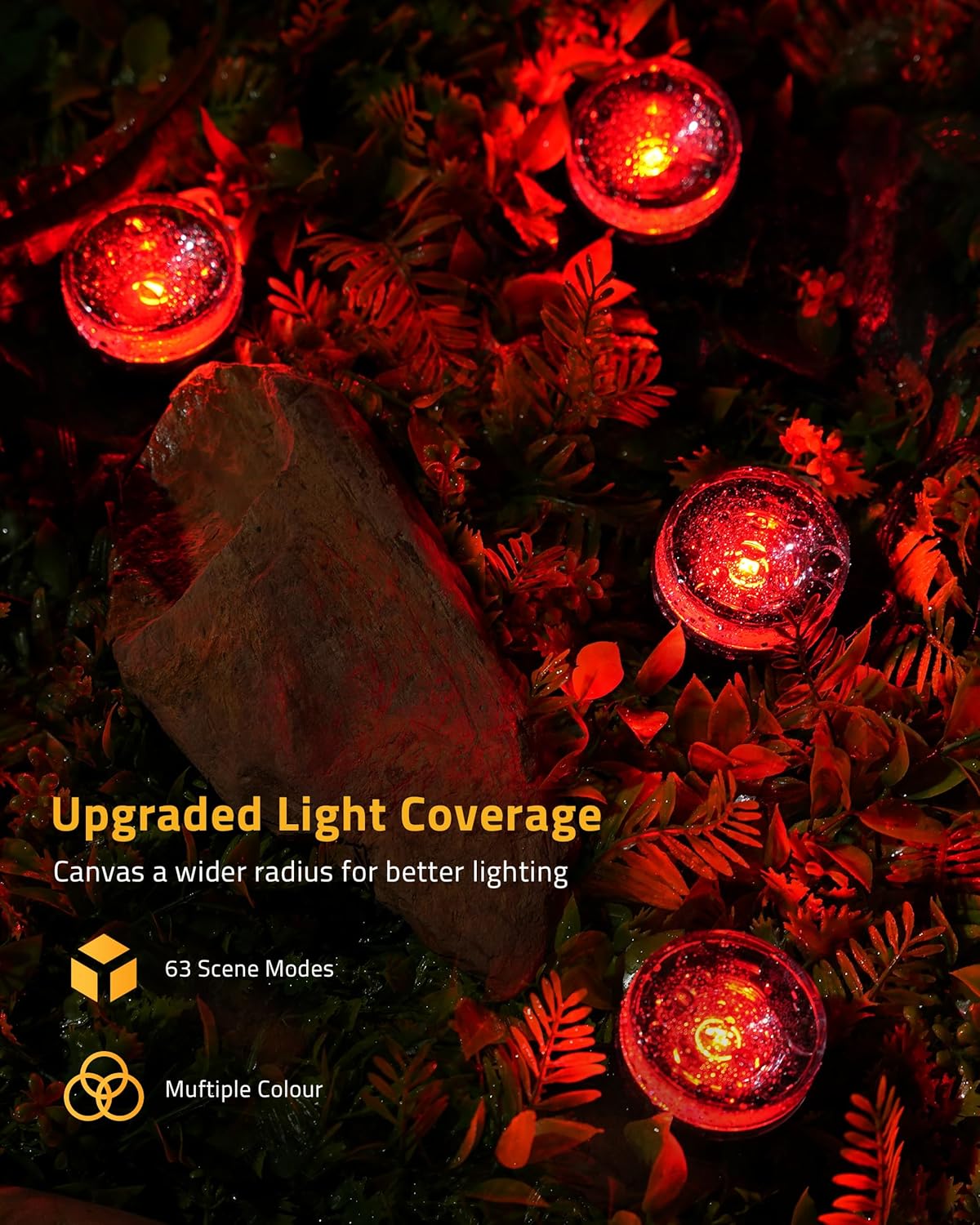 Aoycocr Christmas Pathway Lights – 50FT Outdoor Walkway with 15 RGBIC Smart LEDs for Patio and Garden