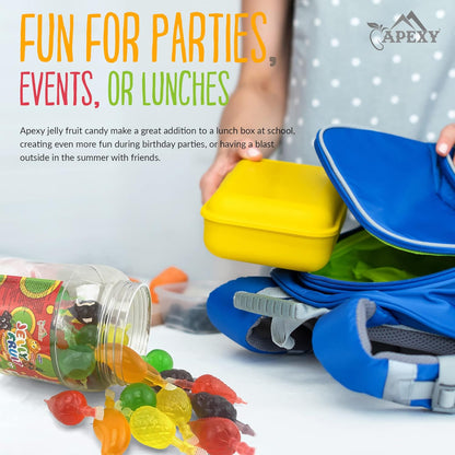 Apexy Jelly Fruit – Frozen Chewy Snack for Summer Picnics, Messy Backyard Treat