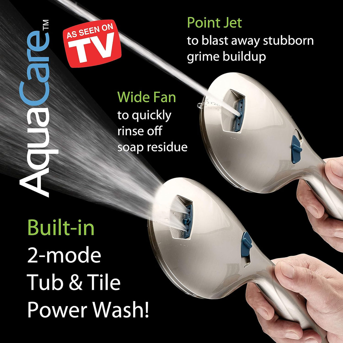 AquaCare 8-Mode Handheld Shower Head with Low-Reach Bracket – Easy Bath Time for Toddlers and Young Children