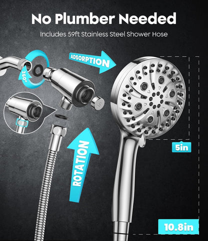 AquaLux Snap On Shower Head – Outdoor Pet Spa Setup with Turbo Boost Pressure and Long Hose
