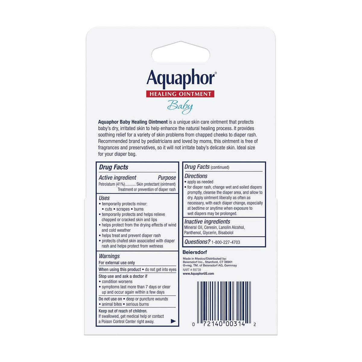 Aquaphor Baby Healing Ointment – Pediatrician-Recommended Skin Protectant for Chapped Baby Skin