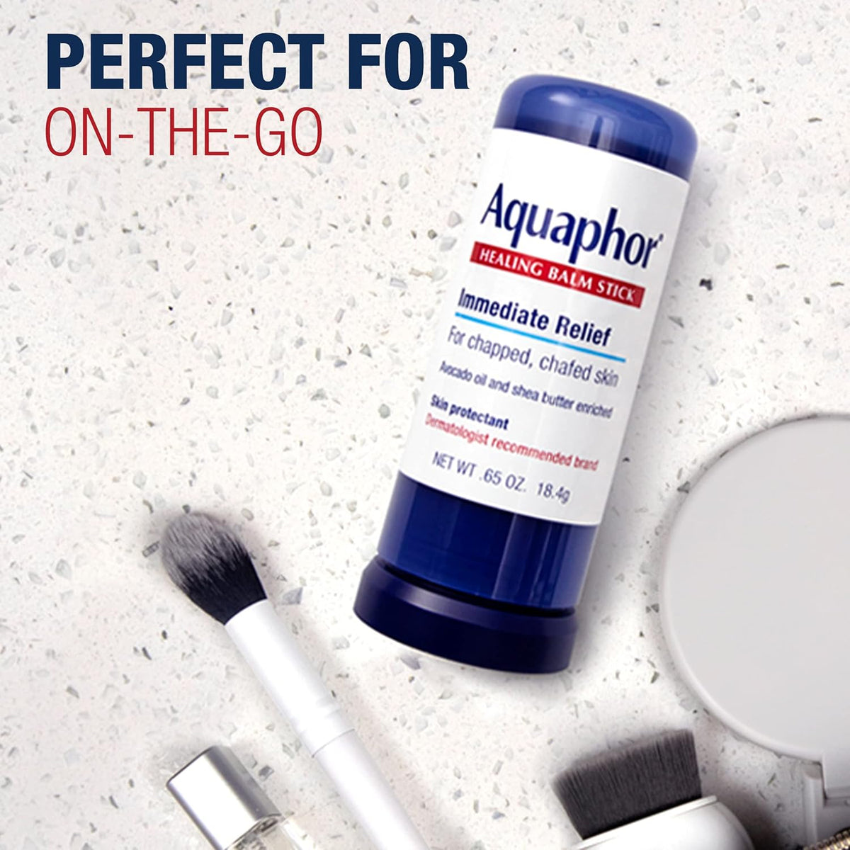 Aquaphor Healing Balm Stick for Capsule Skin Care, One Stick Replaces Lip Balm Chafe Stick and Foot Cream