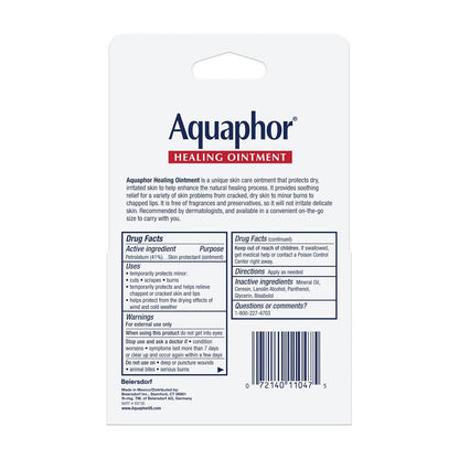 Aquaphor Healing Ointment Advanced Therapy Skin Protectant – Dermatologist Tested Barrier Ointment for Sensitive and Compromised Skin, 0.35 Oz Pack