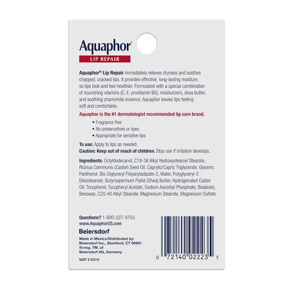 Aquaphor Lip Repair Ointment – Thoughtful Stocking Stuffer Gift for Mom, Two-Pack Lip Care Set