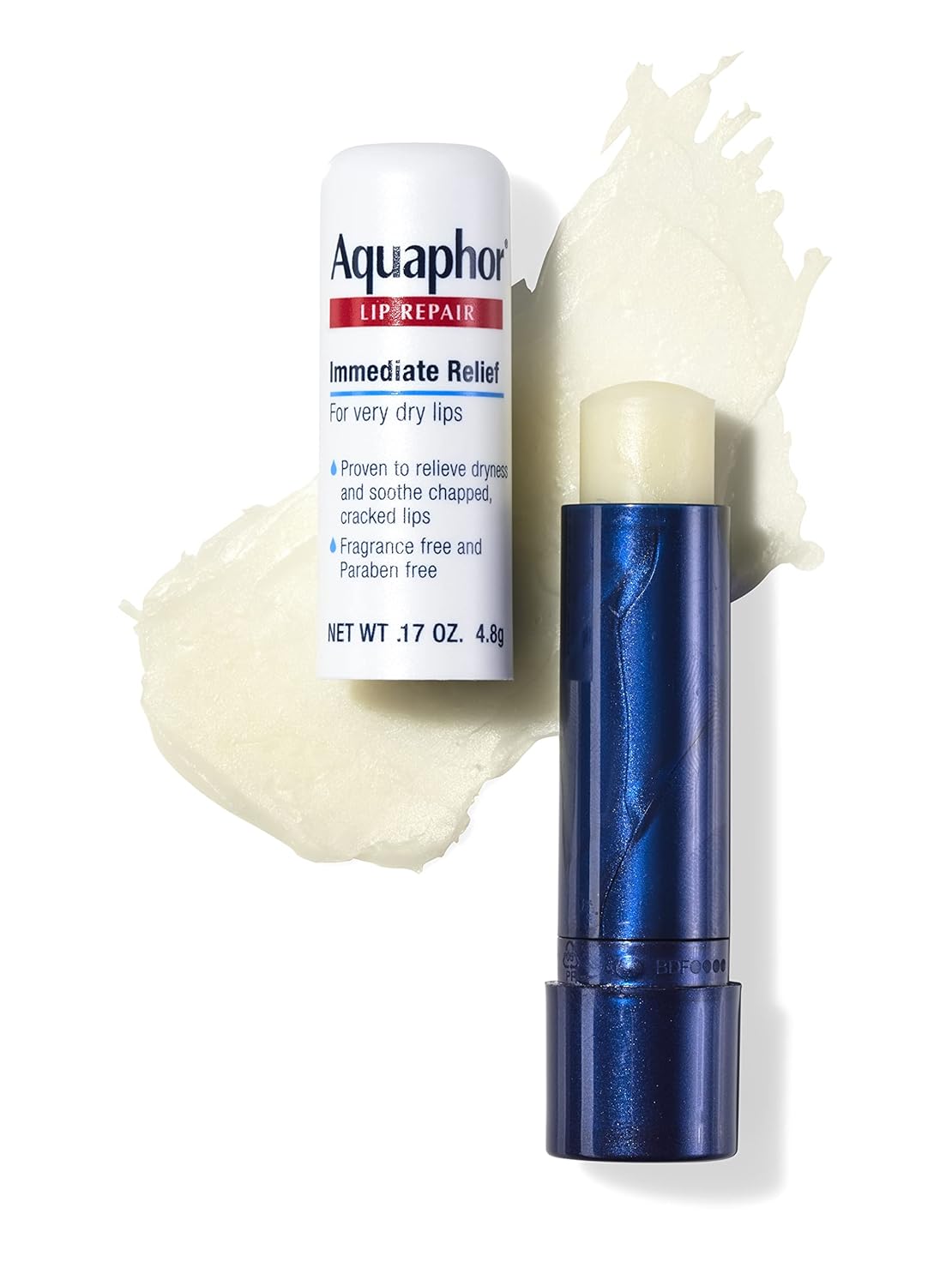 Aquaphor Lip Repair Stick with Jojoba Oil and Shea Butter – Pocket-Sized Balm for Hiking and Trail Use, 4-Pack