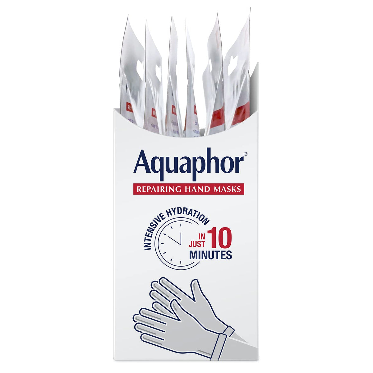 Aquaphor Moisturizing Hand Gloves – Mindful Wind-Down Treatment for Over-Washed Hands, Fragrance-Free Nightly Recovery