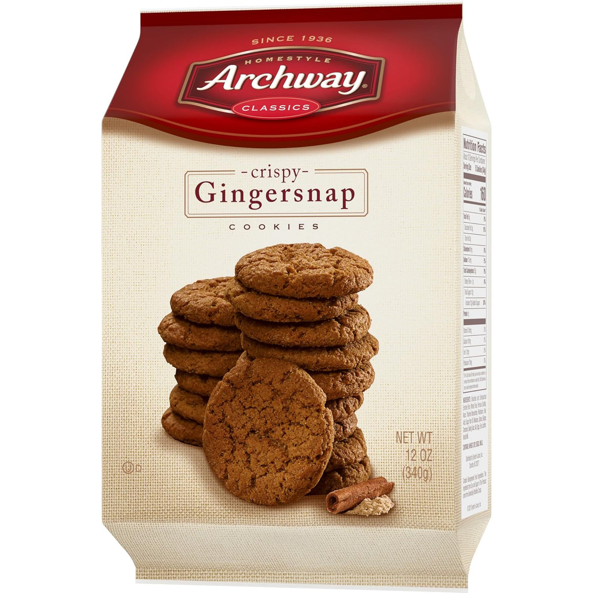 Archway Iced Molasses Cookies, 12 oz Nostalgic Care Package for Mom and Grandparents