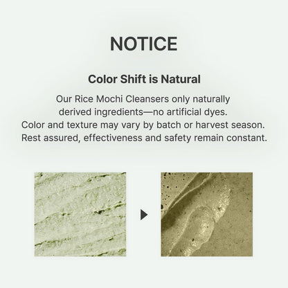 Arencia Korean Rice Mochi Face Cleanser – Neutral Tone Vanity Scrub for Sensitive Skin, Intentional Skincare