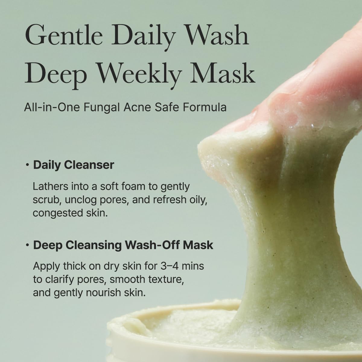 Arencia Korean Rice Mochi Face Cleanser – Neutral Tone Vanity Scrub for Sensitive Skin, Intentional Skincare