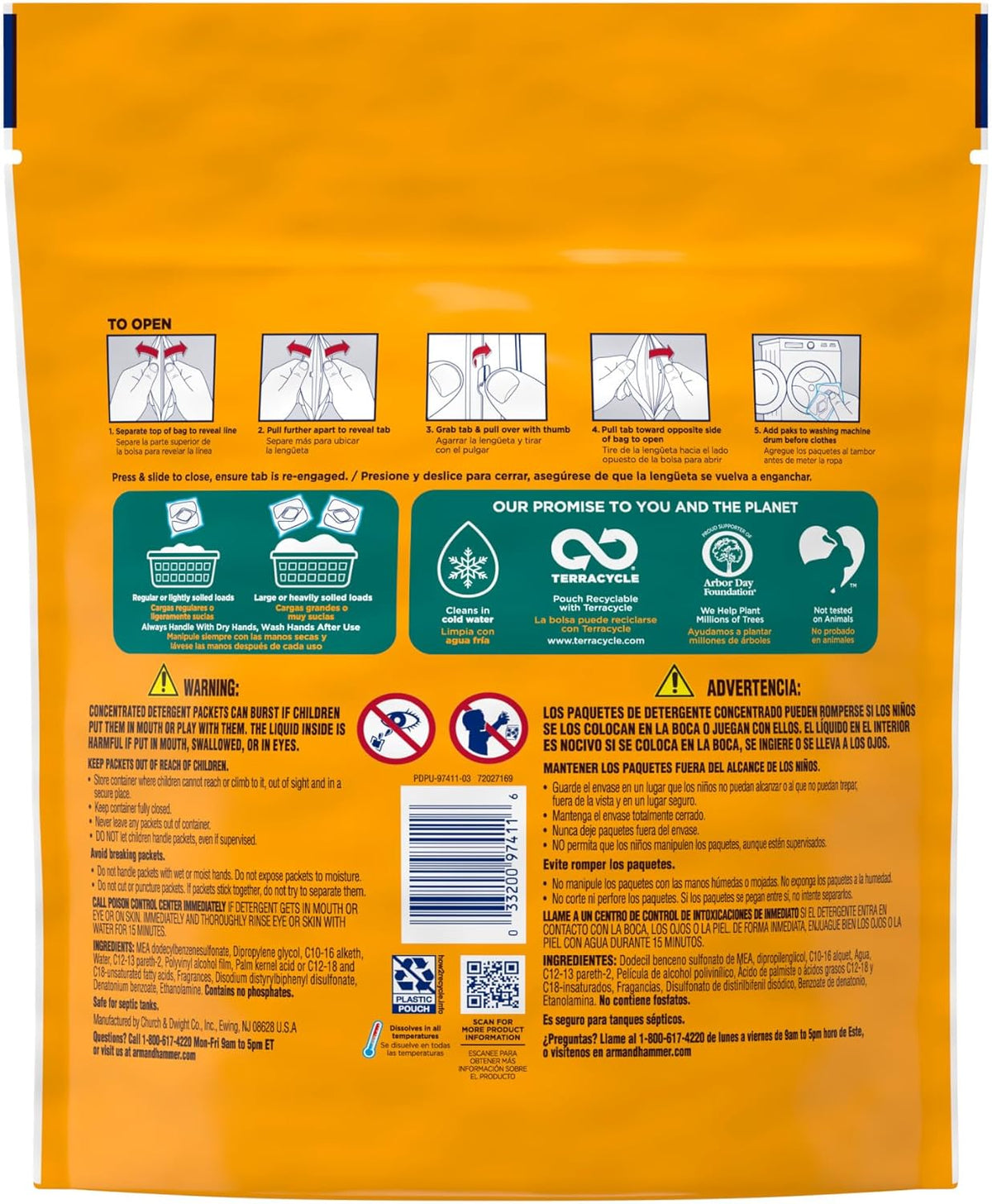 Arm & Hammer 5-in-1 Laundry Paks – Streamlined Single-Dose Detergent for Intentional Laundry Closets and Clutter-Free Homes