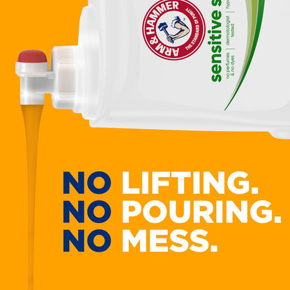 ARM & HAMMER Sensitive Skin Free & Clear Laundry Detergent – Dye-Free Fragrance-Free Wash for Asthma and Fragrance-Sensitive Family