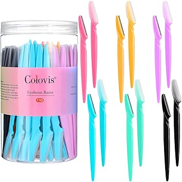 AstraBeauty 66-Piece Eyebrow Razor Bundle – Thoughtful Housewarming Gift for Women, Protective Net Design