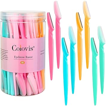 AstraBeauty 66-Piece Eyebrow Razor Bundle – Thoughtful Housewarming Gift for Women, Protective Net Design