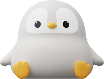 ATSUI Penguin Night Light for Kids – BPA-Free Silicone Nursery Lamp with Auto Shutoff, 2-Level Dimmable Soft Glow