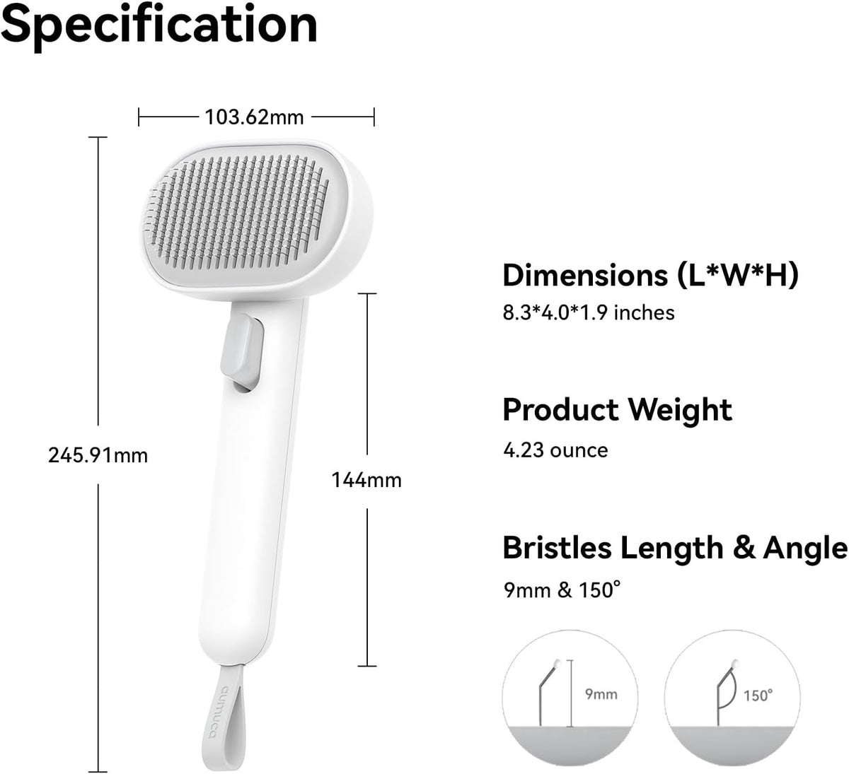 Aumuca Deshedding Brush – Mindful Pet Care Tool for Reducing Loose Fur and Promoting Coat Health