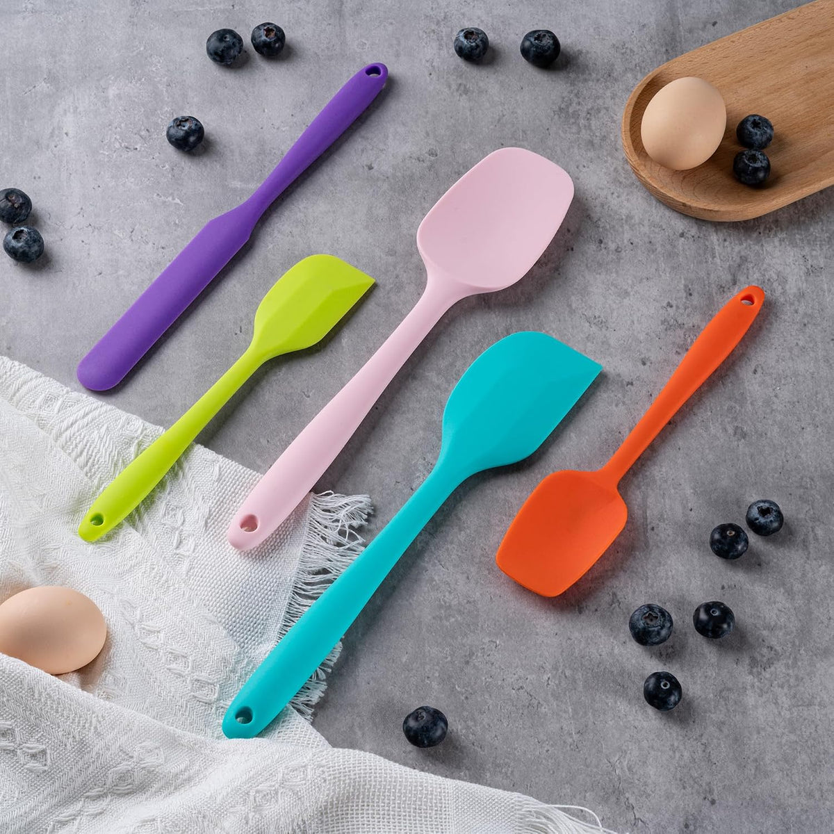 Aurora Food-Grade Heat-Resistant Silicone Spatulas – Non-Toxin Utensil Set for Safer Family Cooking