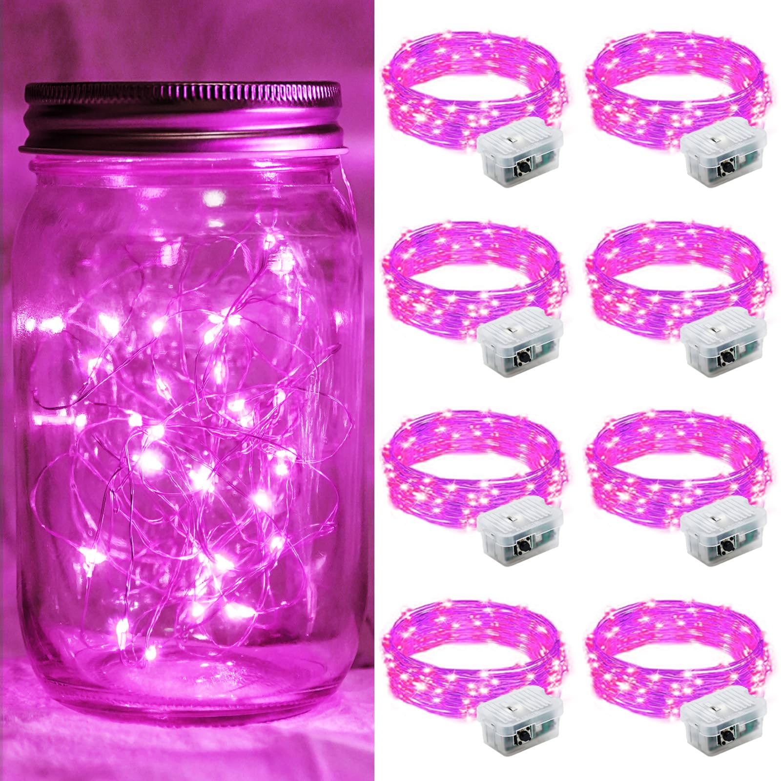 Aurora Glow Fairy Lights 7ft Copper Wire String Lights Battery Operated for Bedroom Aesthetic and Cozy Living Room Decor