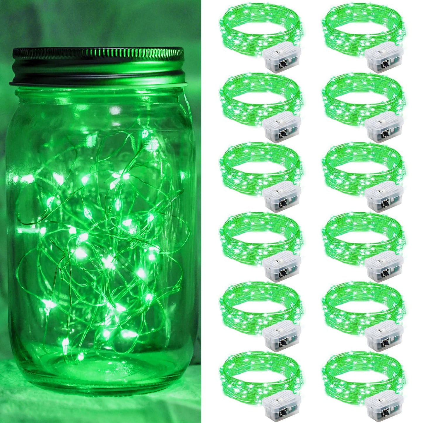 Aurora Glow Fairy Lights 7ft Copper Wire String Lights Battery Operated for Bedroom Aesthetic and Cozy Living Room Decor