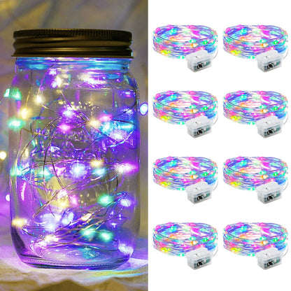 Aurora Glow Fairy Lights 7ft Copper Wire String Lights Battery Operated for Bedroom Aesthetic and Cozy Living Room Decor