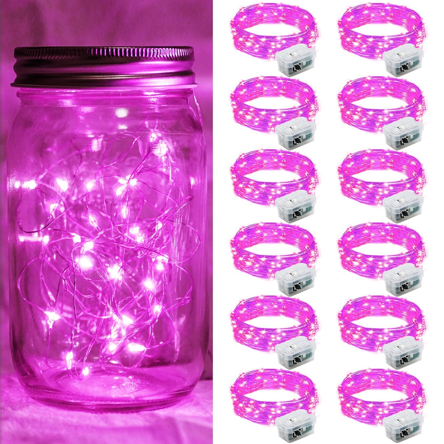 Aurora Glow Fairy Lights 7ft Copper Wire String Lights Battery Operated for Bedroom Aesthetic and Cozy Living Room Decor