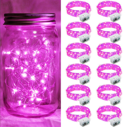 Aurora Glow Fairy Lights 7ft Copper Wire String Lights Battery Operated for Bedroom Aesthetic and Cozy Living Room Decor