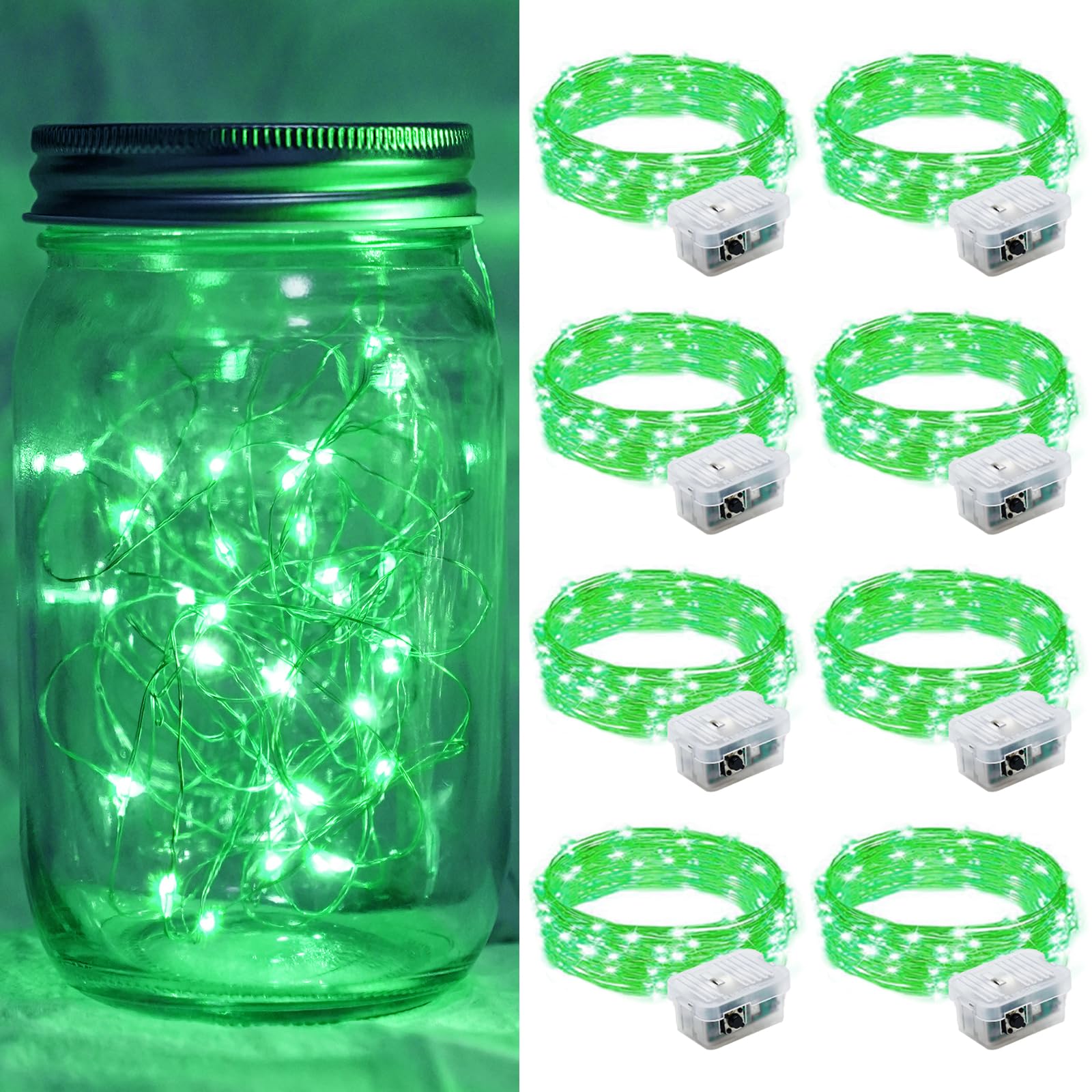 Aurora Glow Fairy Lights 7ft Copper Wire String Lights Battery Operated for Bedroom Aesthetic and Cozy Living Room Decor