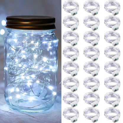 Aurora Glow Fairy Lights 7ft Copper Wire String Lights Battery Operated for Bedroom Aesthetic and Cozy Living Room Decor