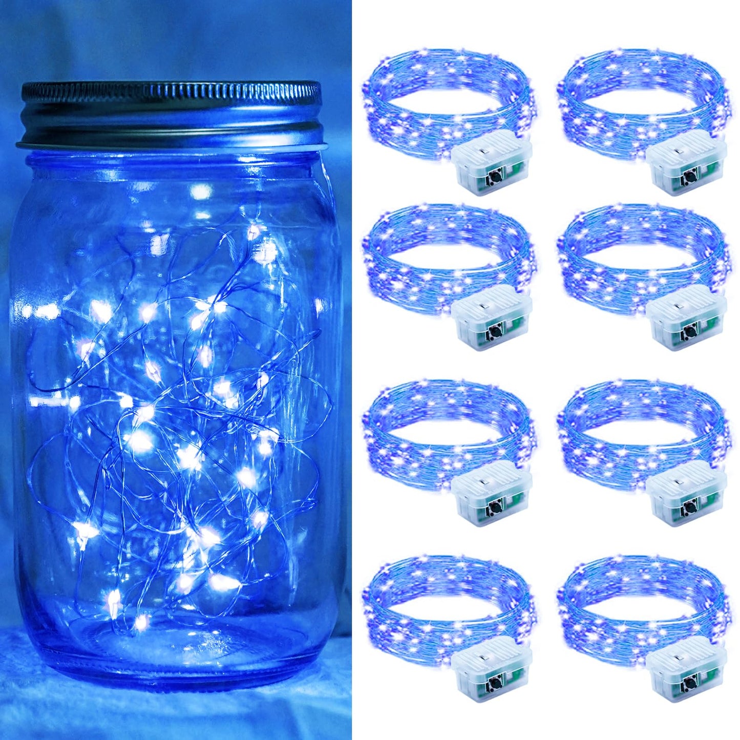 Aurora Glow Fairy Lights 7ft Copper Wire String Lights Battery Operated for Bedroom Aesthetic and Cozy Living Room Decor