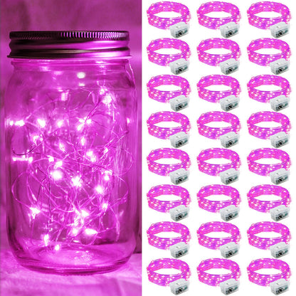 Aurora Glow Fairy Lights 7ft Copper Wire String Lights Battery Operated for Bedroom Aesthetic and Cozy Living Room Decor
