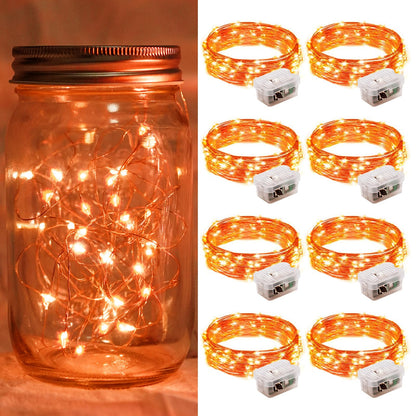 Aurora Glow Fairy Lights 7ft Copper Wire String Lights Battery Operated for Bedroom Aesthetic and Cozy Living Room Decor