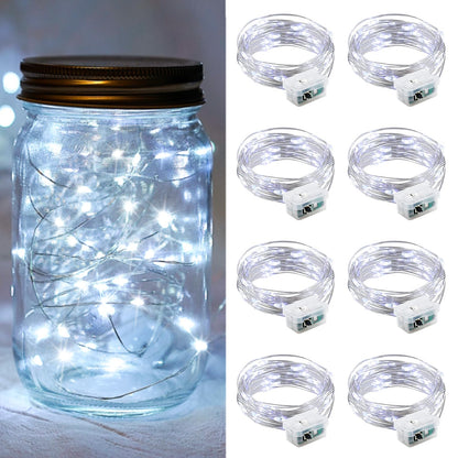 Aurora Glow Fairy Lights 7ft Copper Wire String Lights Battery Operated for Bedroom Aesthetic and Cozy Living Room Decor