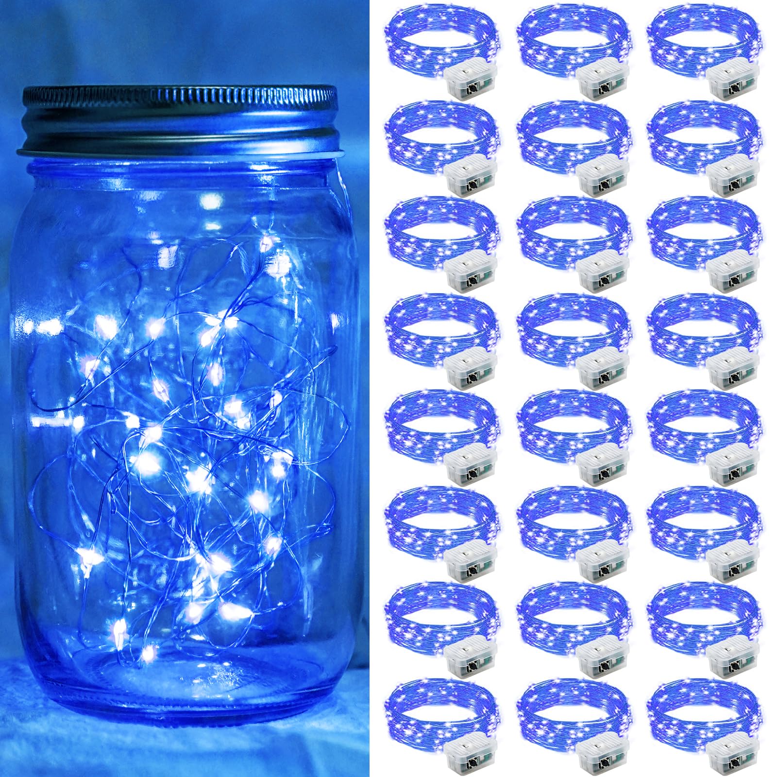 Aurora Glow Fairy Lights 7ft Copper Wire String Lights Battery Operated for Bedroom Aesthetic and Cozy Living Room Decor