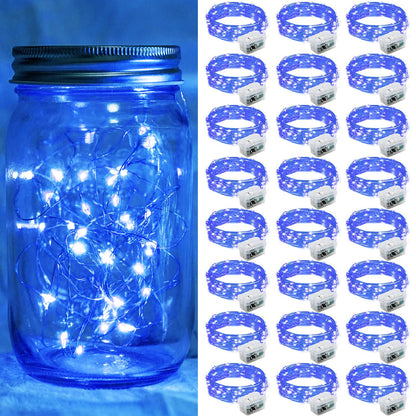 Aurora Glow Fairy Lights 7ft Copper Wire String Lights Battery Operated for Bedroom Aesthetic and Cozy Living Room Decor