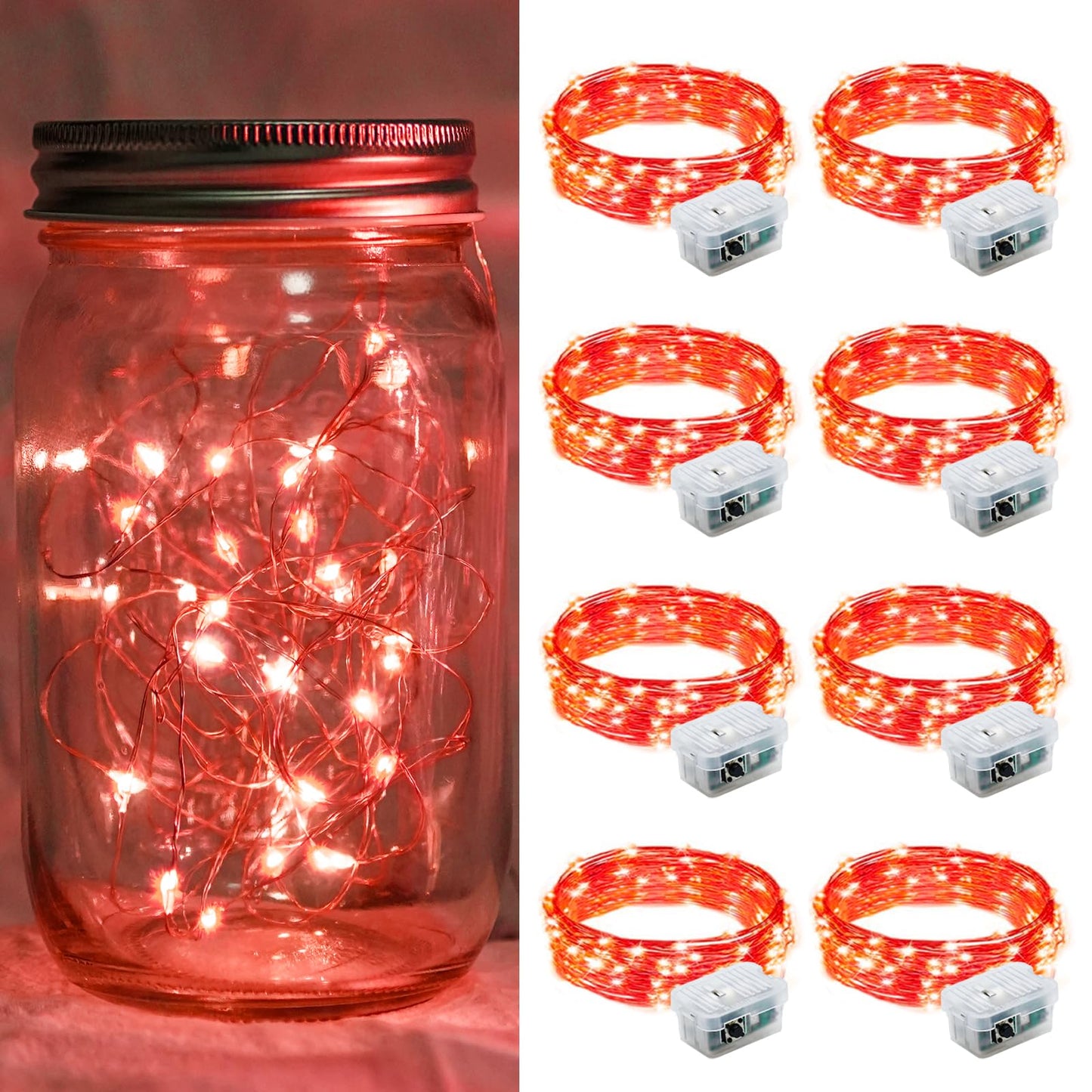 Aurora Glow Fairy Lights 7ft Copper Wire String Lights Battery Operated for Bedroom Aesthetic and Cozy Living Room Decor
