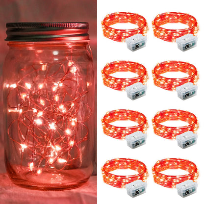 Aurora Glow Fairy Lights 7ft Copper Wire String Lights Battery Operated for Bedroom Aesthetic and Cozy Living Room Decor