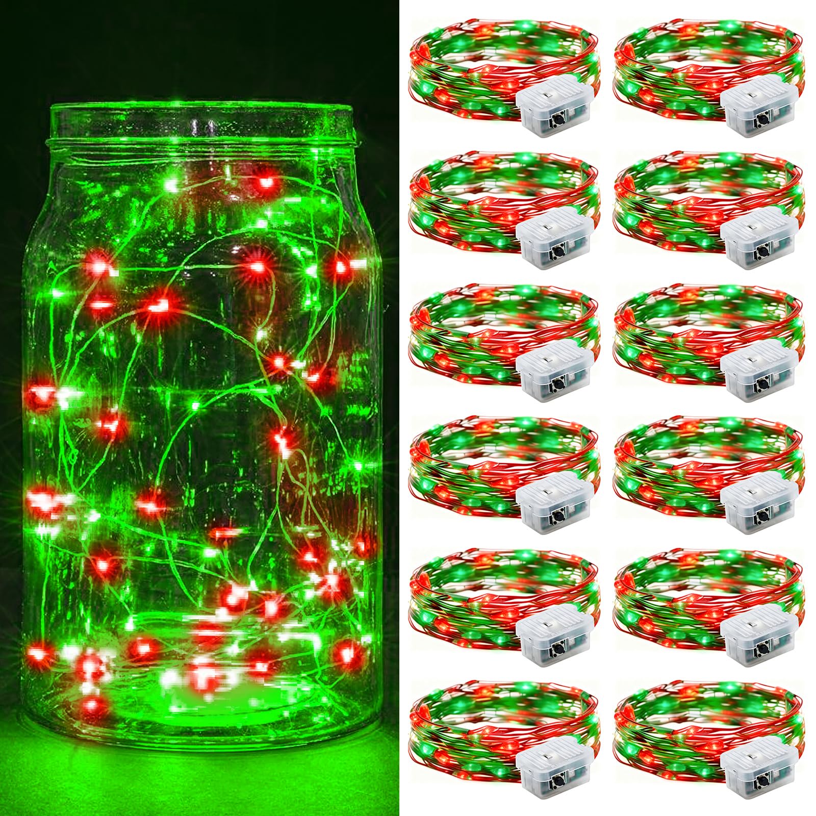 Aurora Glow Fairy Lights 7ft Copper Wire String Lights Battery Operated for Bedroom Aesthetic and Cozy Living Room Decor