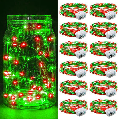 Aurora Glow Fairy Lights 7ft Copper Wire String Lights Battery Operated for Bedroom Aesthetic and Cozy Living Room Decor