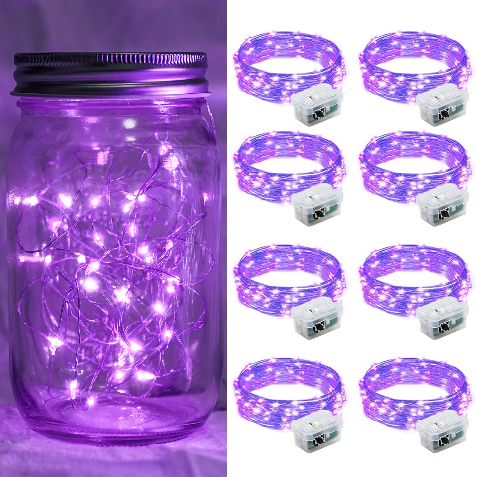 Aurora Glow Fairy Lights 7ft Copper Wire String Lights Battery Operated for Bedroom Aesthetic and Cozy Living Room Decor