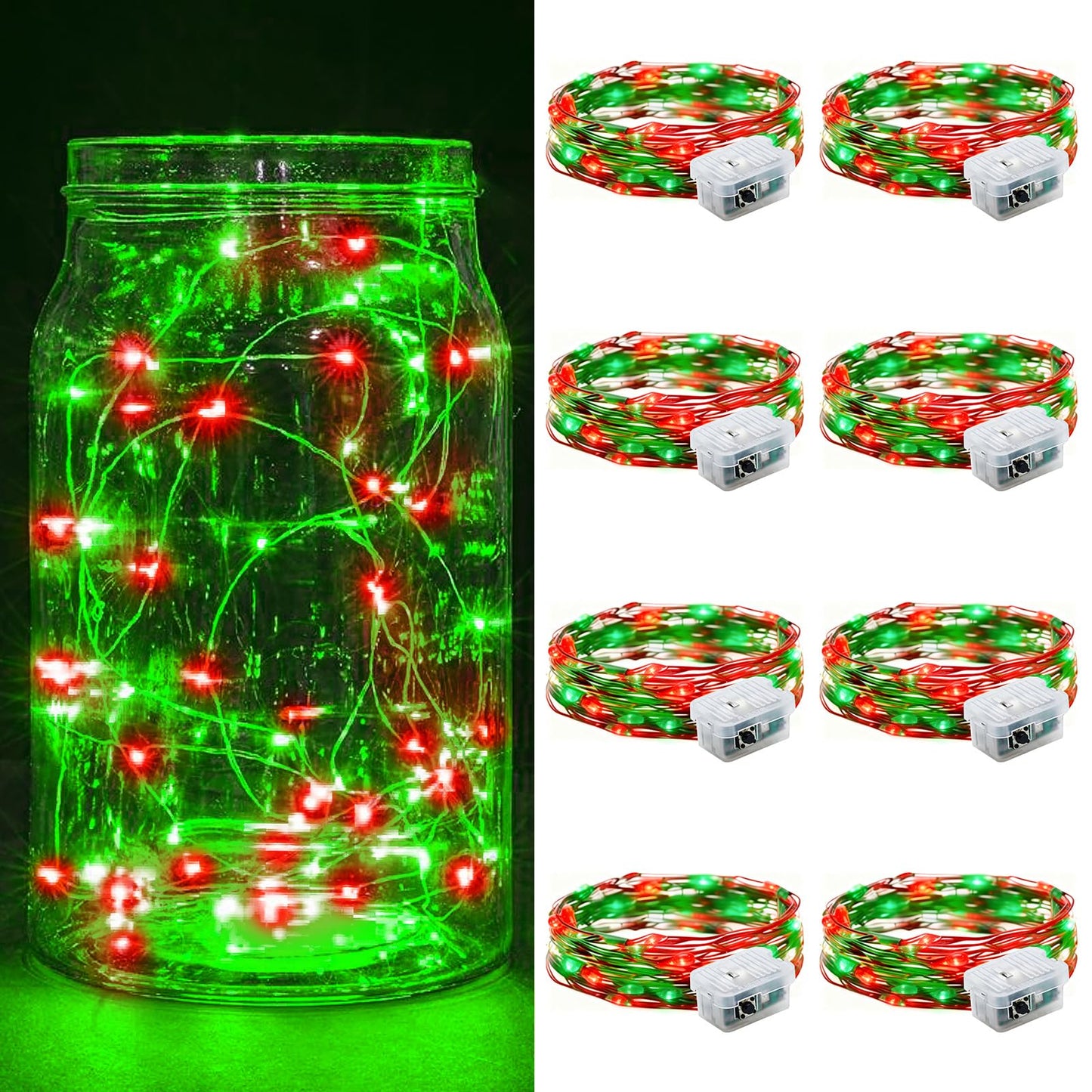 Aurora Glow Fairy Lights 7ft Copper Wire String Lights Battery Operated for Bedroom Aesthetic and Cozy Living Room Decor