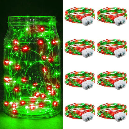 Aurora Glow Fairy Lights 7ft Copper Wire String Lights Battery Operated for Bedroom Aesthetic and Cozy Living Room Decor