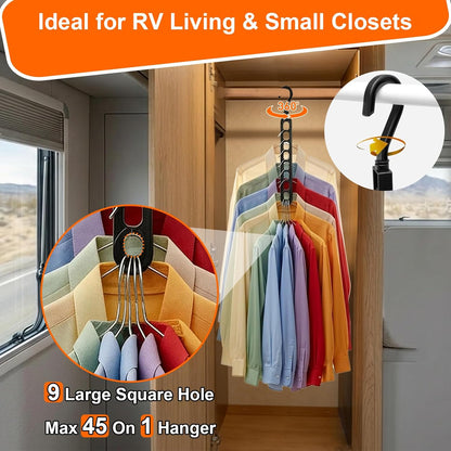 Aurora Living Multifunctional Closet Hangers – Holiday Gift for Organizers, Apartment Dwellers, and New Grads