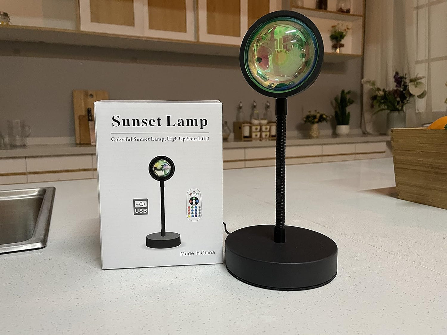 AuroraBeam Sunset Lamp – Thoughtful Birthday Gift for Her, App-Controlled Mood Light for Bedroom