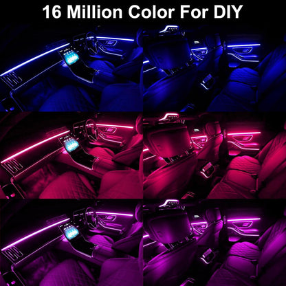 AuroraDrive Interior Car LED Strip Lights APP Control – Child-Safe Cool-Touch Lighting for Family Minivans and Teen Driver Cars