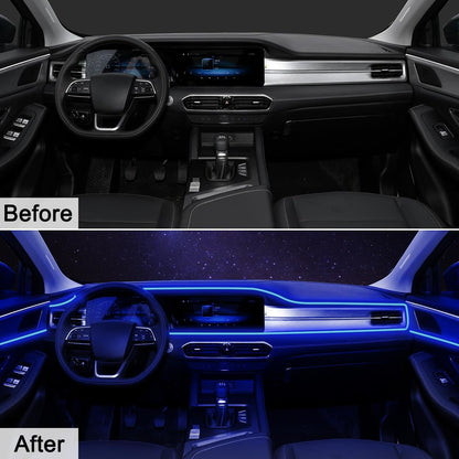 AuroraDrive Interior Car LED Strip Lights APP Control – Child-Safe Cool-Touch Lighting for Family Minivans and Teen Driver Cars