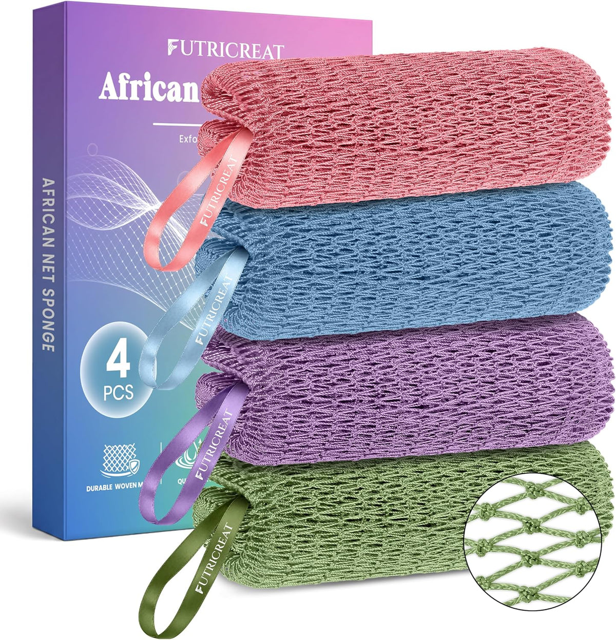 authentic african net sponge construction with traditional knotted design for durability