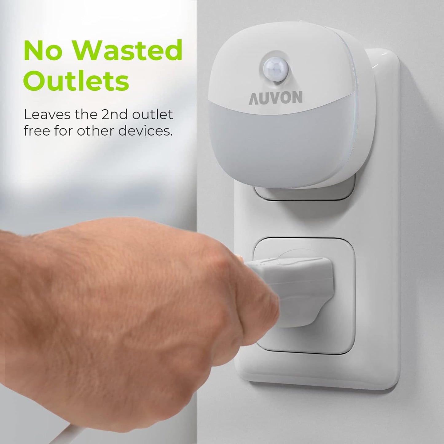 AUVON Motion Sensor Night Light – Flameless Fall Prevention Lighting for Elderly Bathroom and Hallway Safety