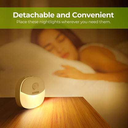 AUVON Rechargeable Motion Night Light – Flameless Stairway Safety Light for Elderly Fall Prevention